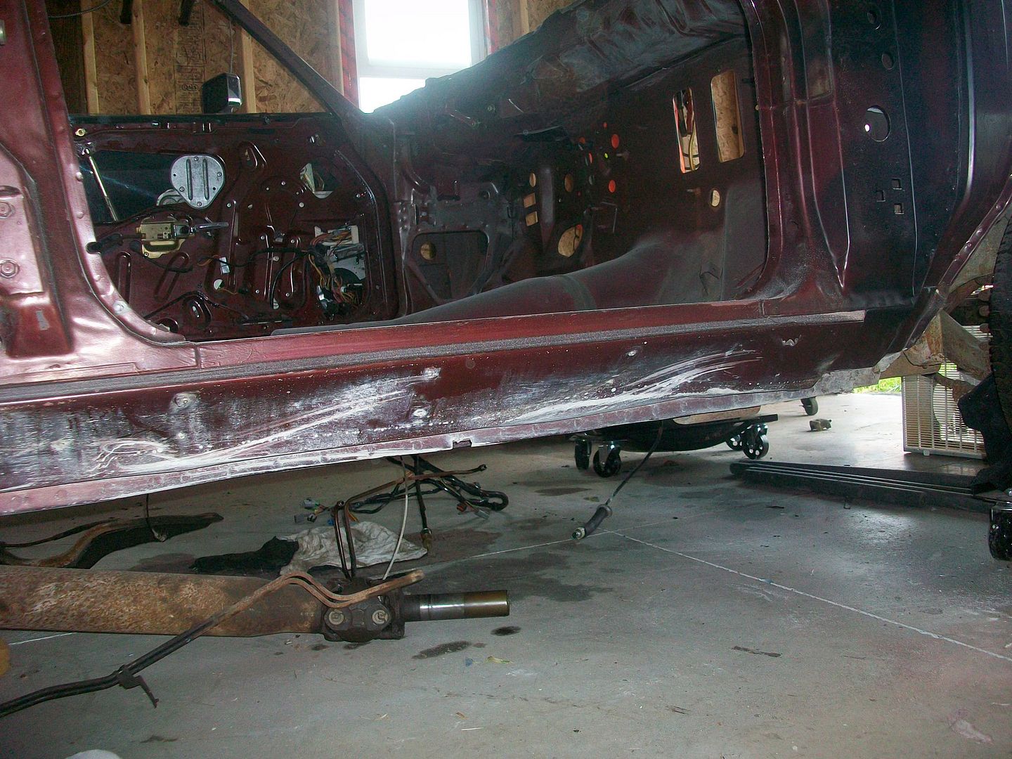 Dented rocker panel • How to Paint Your Own Car, Auto Body Discussion